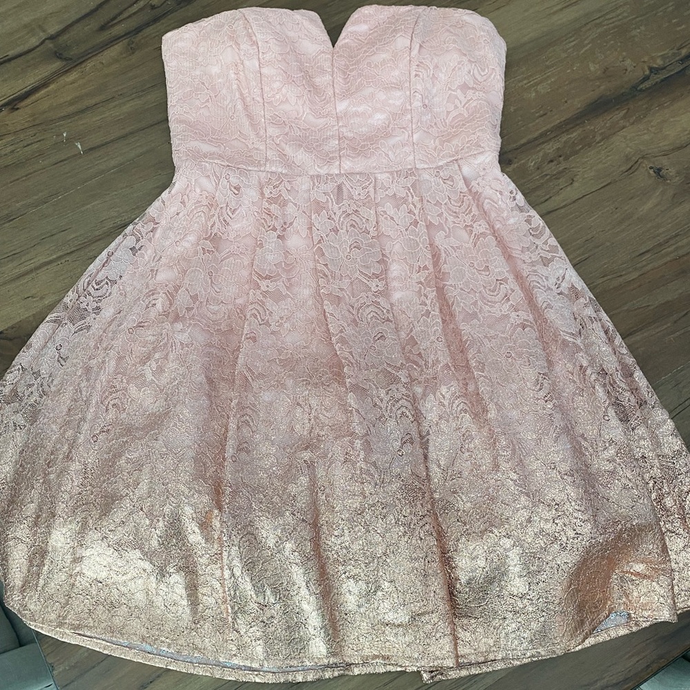 Strapless cocktail mini dress